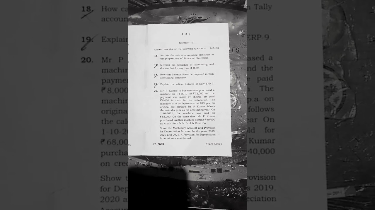 b.com(hons) 1st sem financial accounting question paper 2022 #assamuniversity#b.com#au