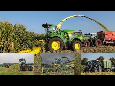 Geiger Agrarservice - John Deere 9800i & Claas Jaguar 950 - maisernte - Biogas Hünfeld - Xerion 4200