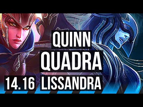 QUINN vs LISSANDRA (MID) | Legendary, 25/2/8, Quadra, 7 solo kills, 49k DMG | BR Master | 14.16