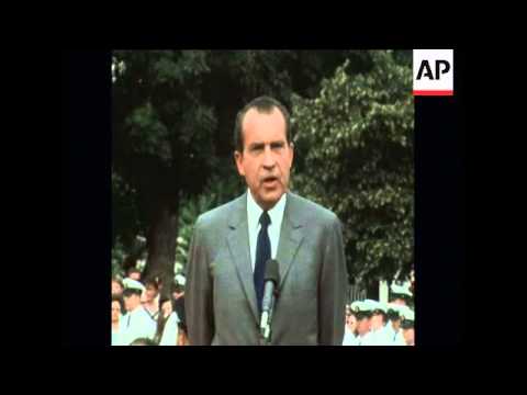 SYND 10-6-69 PRESIDENT NIXON RETURN FROM MIDWAY ISLAND MEETING
