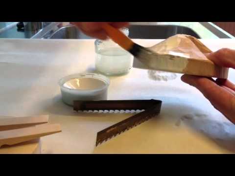 Ytbehandling med vattenfärg och bivaxolja