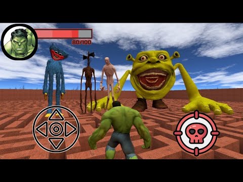 SCP 096 VS HULK VS SIREN HEAD & SHREK TAPES In Garry's Mod