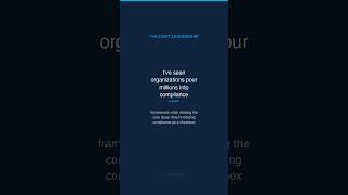 I've seen organizations pour millions into compliance | The Art of Service
