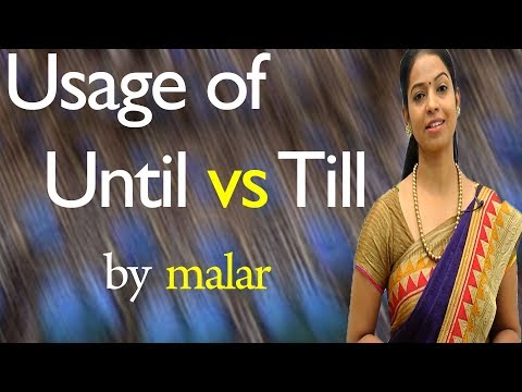 Usage of Until Vs Till # 23 - Learn English with Malar through Tamil Video