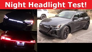 2024 Audi Q8 e-tron Headlight Test and Night Drive