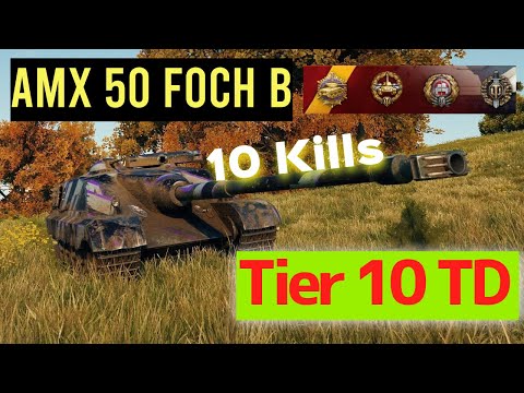 AMX 50 Foch B - Autoloader Tank Destroyer - World of Tanks Gameplay