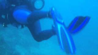 preview picture of video 'My dive buddy trying to show proper finning'