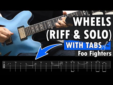 Foo Fighters - Wheels (RIFF and SOLO with TABS)