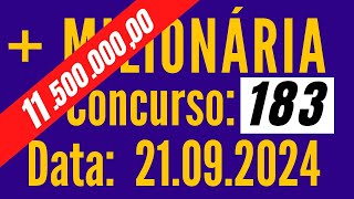 ???? Resultado da Mais Milionaria 183, Mais Milionária de hoje, Mais Milionaria 21/09,