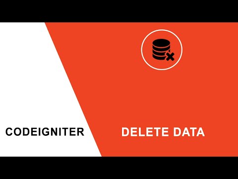 How To Delete Data From Database Using Codeigniter