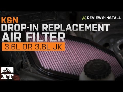 Jeep Wrangler K&N Drop-In Replacement Air Filter (2007-2017 3.6L/3.8L JK) Review & Install