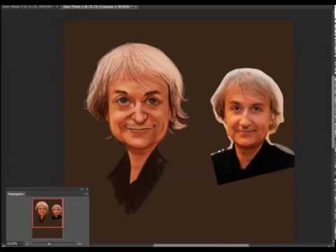 A speedpaint (time lapse) caricature of  Plantu (Charlie Hebdo cartoonist)