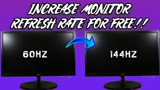 [HINDI] How to increase Monitor Refresh rate for free! || How to increase hz || SniperOs ||Any Gpu