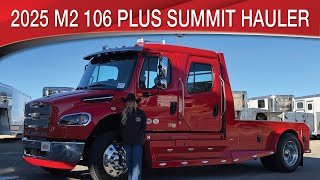 A preview image of the linked video showcasing 2025 Freightliner M2 106 Plus Summit Hauler
