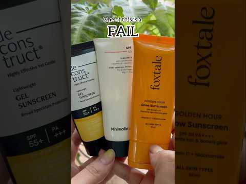 Foxtale glow sunscreen vs Minimalist SPF50 v Deconstruct-best sunscreen for oily & combination skin?
