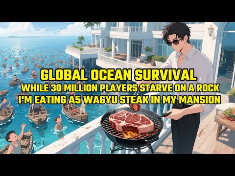 Global Ocean Survival:While 30 Million Players Starve On A Rock,I'm Eating Wagyu Steak In My Mansion