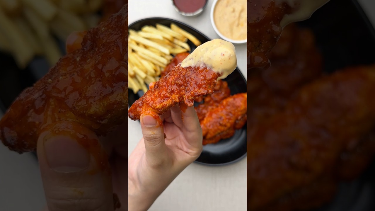 Air Fryer Hot Honey Tenders 🍗🔥 #shorts