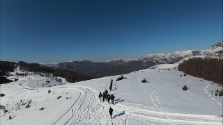 Гумење Крушево до Преображдение Манастир - 4k FPV Drone Footage Winter Macedonian Mountain Views