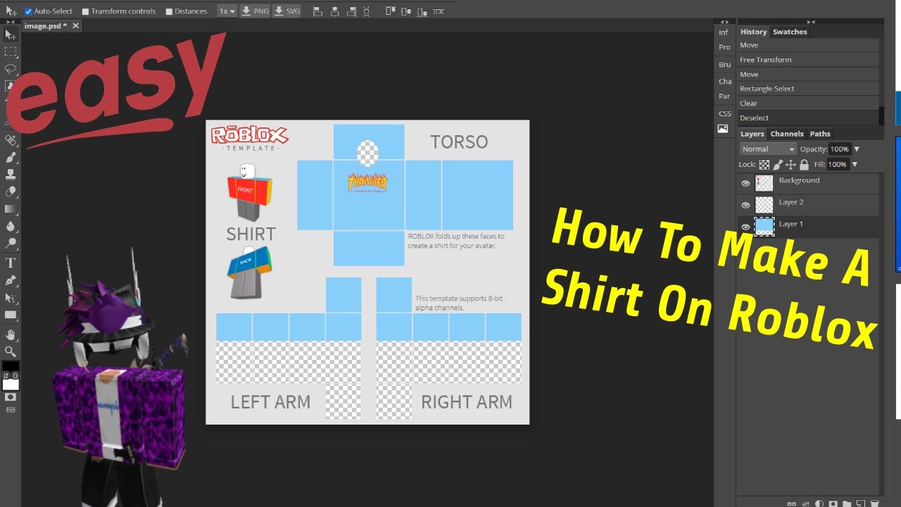 Download How To Make A Easy Simple Shirt On Roblox 2021 - easy roblox download