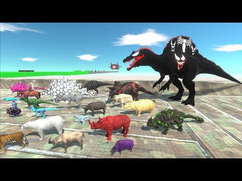 Escape from VENOM SPINOSAURUS - Escape from Monster - Animal Revolt Battle Simulator