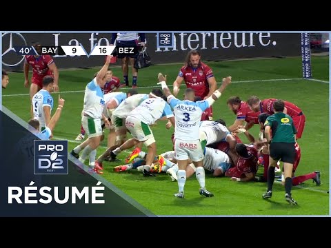 PRO D2 - Résumé Aviron Bayonnais-AS Béziers Hérault: 20-16 - J06 - Saison 2021/2022