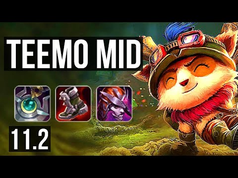 TEEMO vs QIYANA (MID) | Rank 2 Teemo, 3/1/7, 700+ games, 800K mastery | BR Grandmaster | v11.2