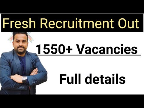 Fresh Recruitment Announced|| 1500+  Vacancies || Full Details @CareerSuccessjandK