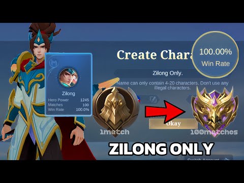 I PLAYED FROM WARRIOR TO MYTHIC USING ZILONG ONLY (100% WINRATE)