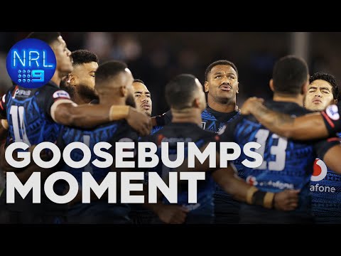 Fiji sing moving Noqu Masu hymn before PNG clash | NRL on Nine