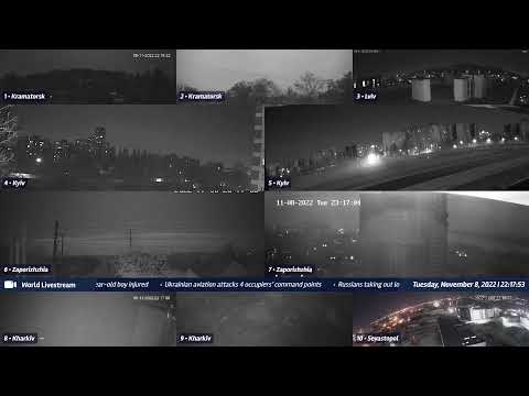 Live views from Ukraine 11/8/2022 A - Kramatorsk, Kharkiv, Kyiv, Zaporizhzhia and other cities
