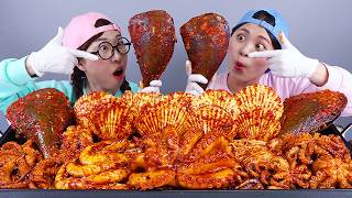 Download lagu Spicy Seafood Boil Shrimp Octopus Mukbang DONA mp3