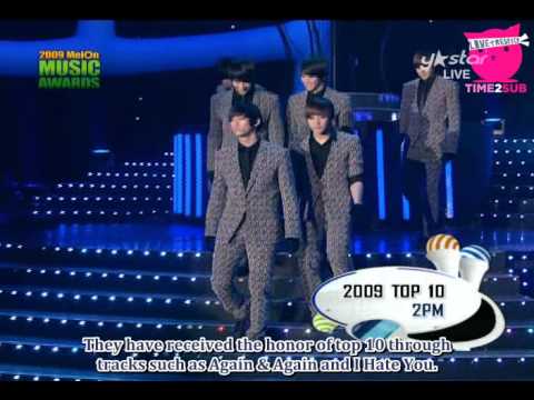 [TIME2SUB] 091216 Melon Awards 2009 Top 10 Win - 2PM