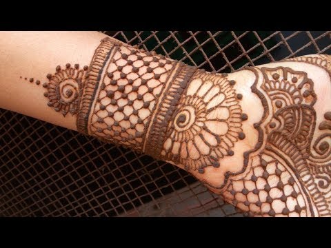 मेहंदी / हिना डिज़ाइन /Mehndi design / Step by Step Latest Traditional/Full hand Mehndi design 2018 Video