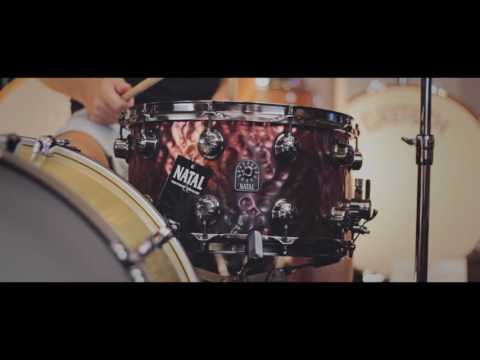 Natal 'Meta Series' 14x8" Hammered Steel Snare Drum