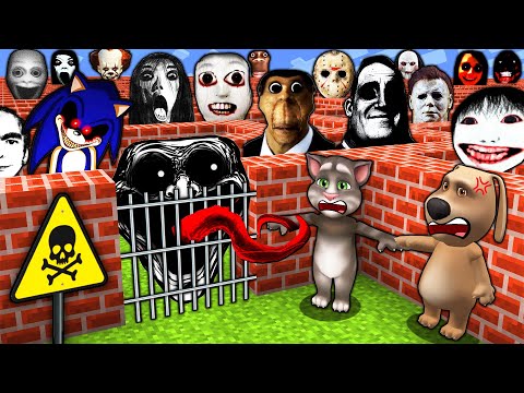 SURVIVAL in MAZE with 100 NEXTBOTS in MINECRAFT animation! GARTEN OF BANBAN & OBUNGA - coffin meme
