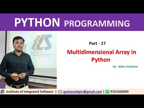 Part 27 Multidimensional Array In Python Hindi Language