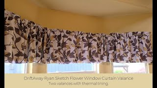 In Hand Review of DriftAway Ryan Sketch Floral Valance Curtain