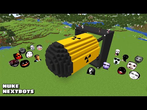 SURVIVAL NUKE BOMB HOUSE WITH 100 NEXTBOTS in Minecraft - Gameplay - Coffin Meme