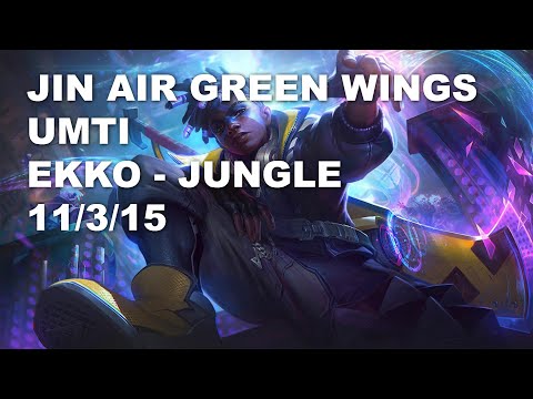 Jin Air Green Wings UmTi Jungle Ekko vs Kindred - KR Challenger Patch 10.8