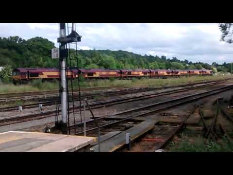Class 66, 7 loco convoy, Bescot-Margam, Worcester