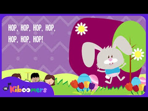 Hippity Hop Easter Bunny Lyric Video - The Kiboomers Preschool Songs & Nursery Rhymes
