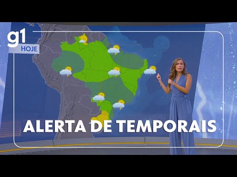 Previsão do tempo: alerta de chuvas fortes; onda de calor no Sul