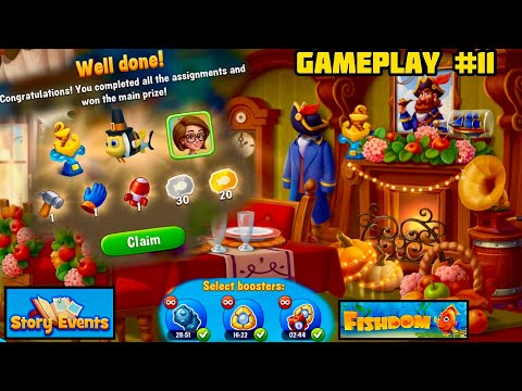 Holiday Dinner Story Event | Fishdom GamePlay #11 | Limited Time Exclusive Fish, Boosters & Goodies!