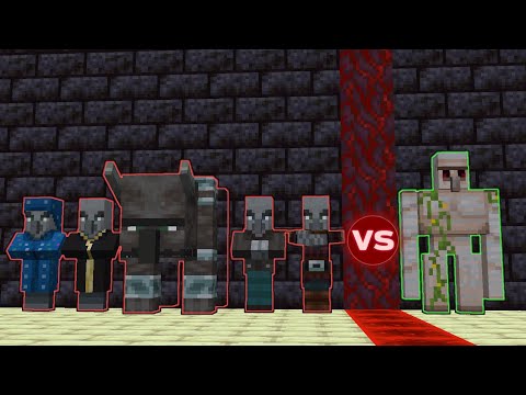 Illager Army vs Iron Golem - Minecraft Mob Battle 1.16 [Season 1]