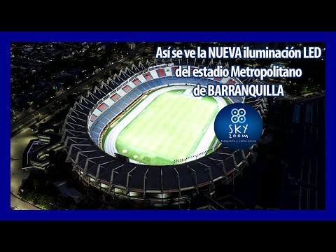 Instalación de nueva iluminación en Estadio de Barranquilla