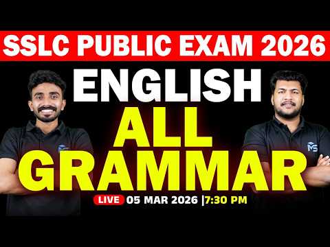 SSLC Public Exam 2026 | English All Grammar | LIVE | MS SOLUTIONS