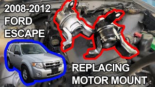 Replacing 2008-2012 Ford Escape Motor Mount. Passenger Side. 3.0L V6 Rattling Noise FIXED!
