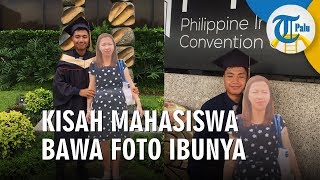 Kisah Mahasiswa Bawa Foto Ibunya saat Wisuda