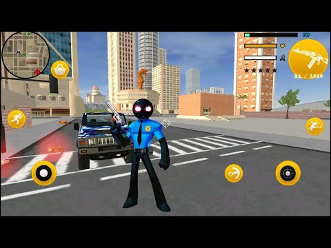 Police Stickman Rope hero Strange Crime Simulator | Android Gameplay HD