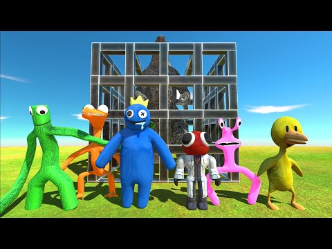 X6 Rainbow Friends Rescue Godzilla 2021 - Animal Revolt Battle Simulator